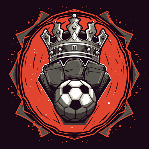 king soccer shield, vector art