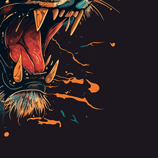 angry tiger vector art