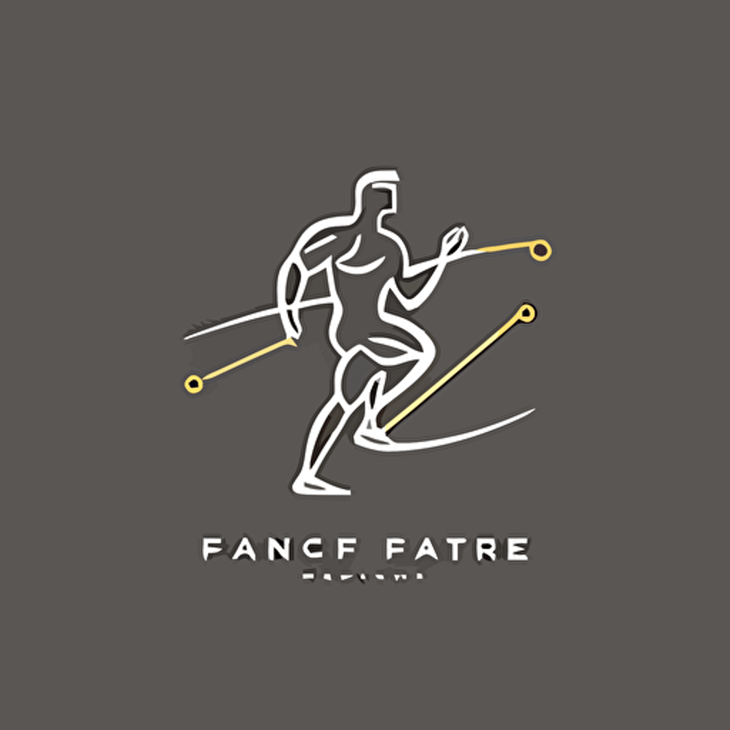 a fitness logo, 1mm thick line drawing logo, minimalist line logo, creative logo, 2d logo, flat logo, vector logo, vector logo, modern logo, white logo