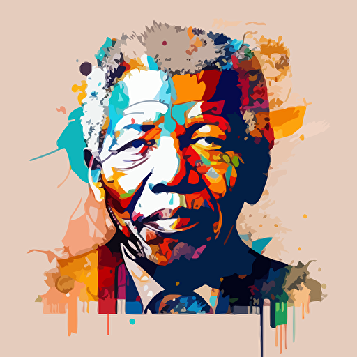 Modern art style graffiti Johanessburg Nelson Mandela vector image