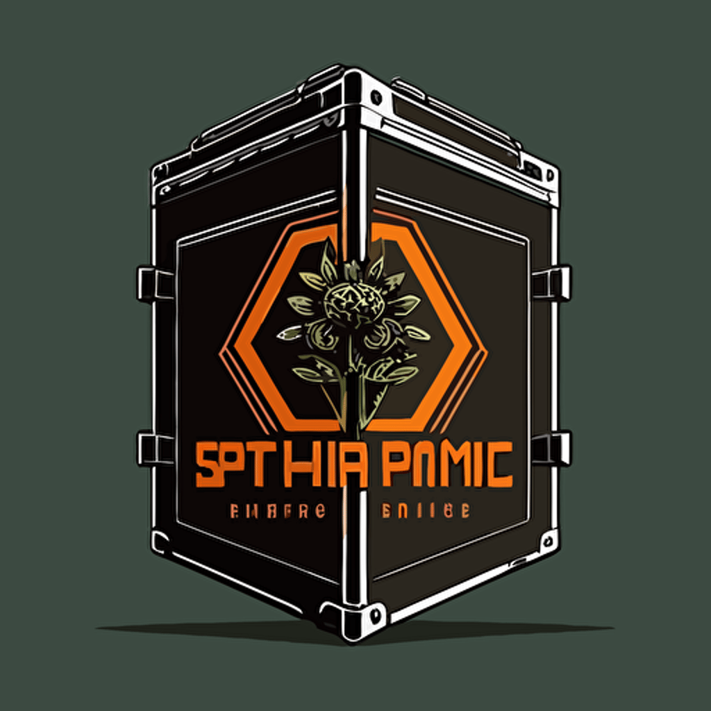 logo for an AI hydroponic container company, simple, vector, Solar Punk, no text