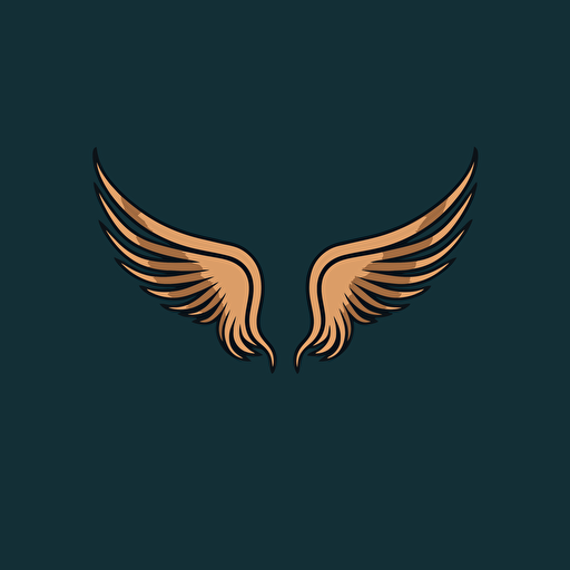 strong masculine wings vector logo, very minimal, simple, icon, flat