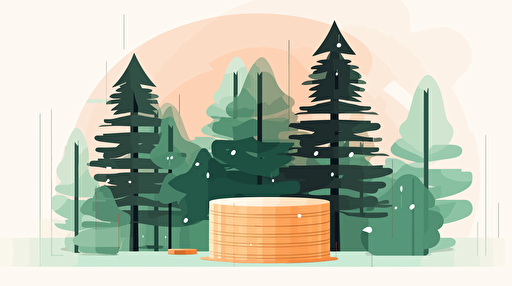 a pine on a database vectoriel, pro illustration,