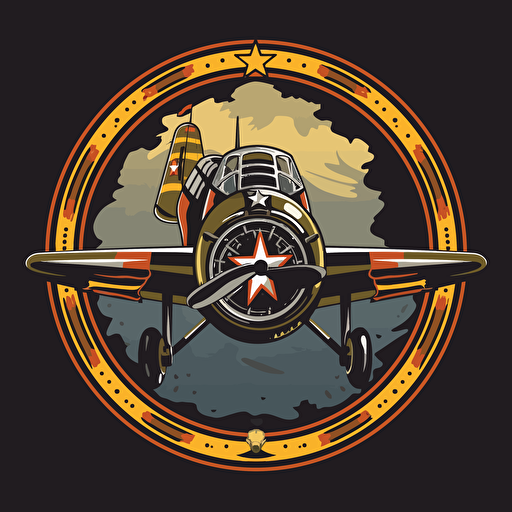 ww2 era aircraft nose art vector design