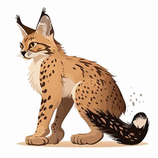 create a vector image of Lynx's Tail, Cartoon