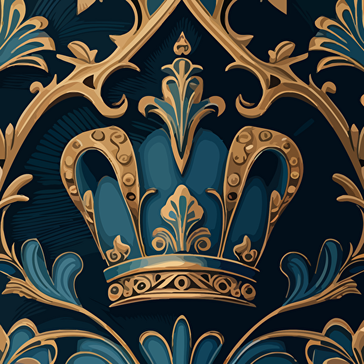 create a vector seamless pattern of a crown