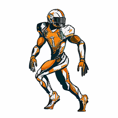 a catsuit wearing NFL football player named Simple Jack, sports logo style, white background, vector,