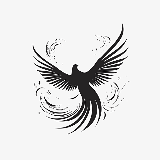 Holy spirit silhouette vector draw, white background