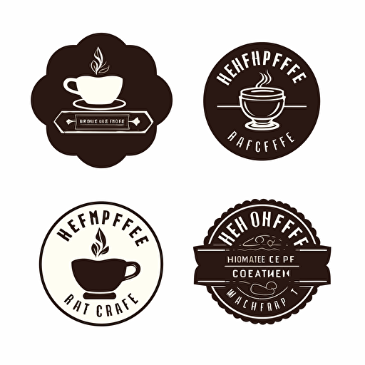 logo for a cafe, minimalism, vector, light background, no inscriptions, black, white and brown colors