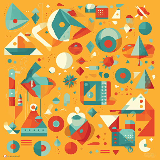 vector shapes, vectorart, positive vibes,Isometric Pattern,baby