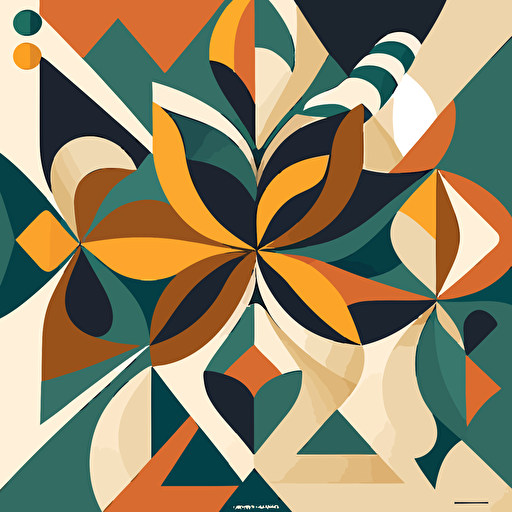 vector art african modular modern pattern ,simple shapes, clean shapes v5