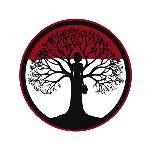 pictorial mark logo for a Sex Trafficking Prevention Initiative, tree, vector, simple