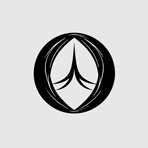 circle insignia, minimalist logo, vector, abstract seed, futuristic, sci-fi sleek design, Star Trek style insignia, star,