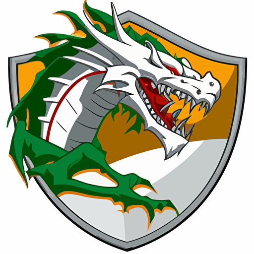 logo, simplistic, Championship Imagination Dragons playing NFL football, vector, white background
