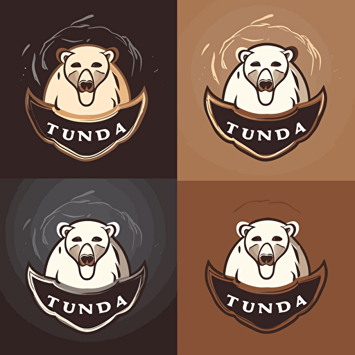 simple logo for a coffee roasting called tundra vector style