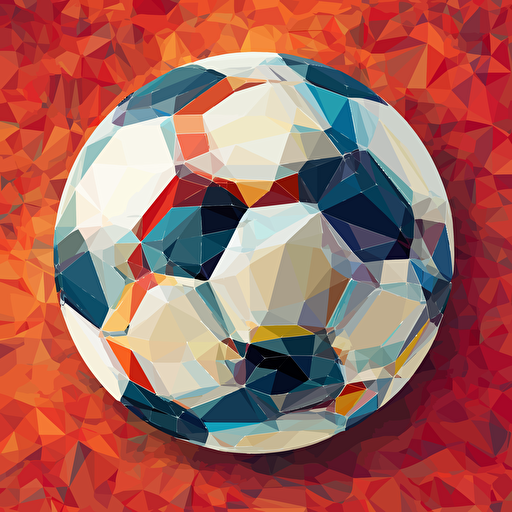 soccer ball, vector art, diagonal composition