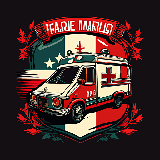 vector logo for an ambulance company in France