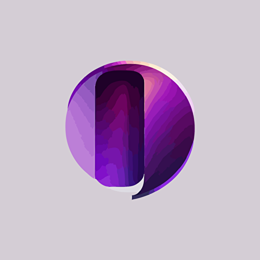 logo with a letter, minimal, vector, flat with a purple gradient
