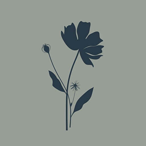 Minimalist flower vector