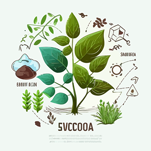 dibujo vector icono agroecologia ecologia mano sosteniendo planta