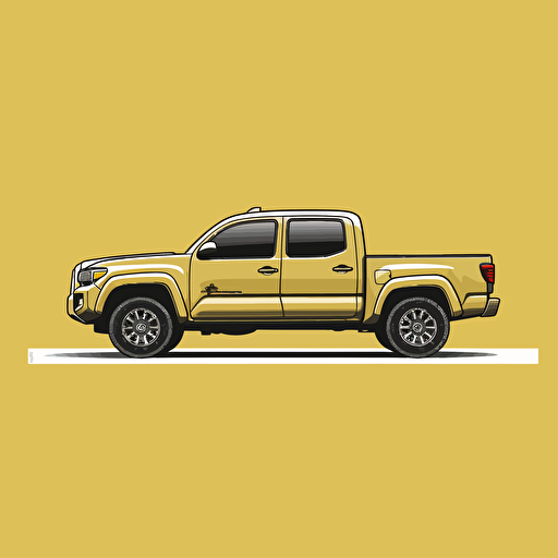 2d vector of the side view outline of a toyota tacoma 3rd generation