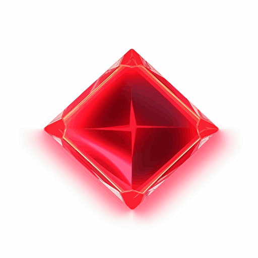 red neon diamond shaped textbox, vector, sticker, isolated on white background