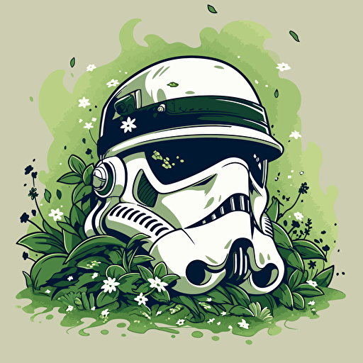 Tiled hemp trooper, flat, vector, no background