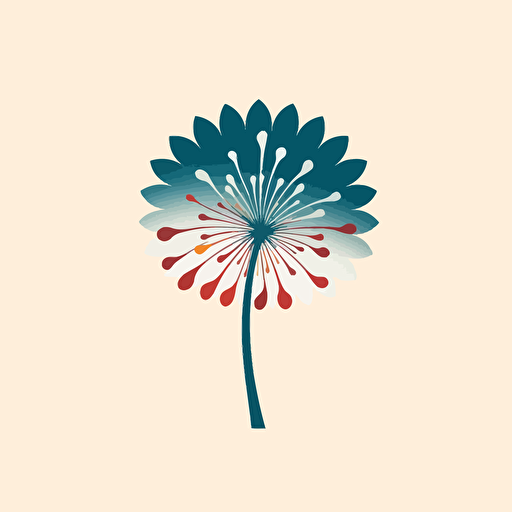 Gallery logo, vector, flat design, dandelion