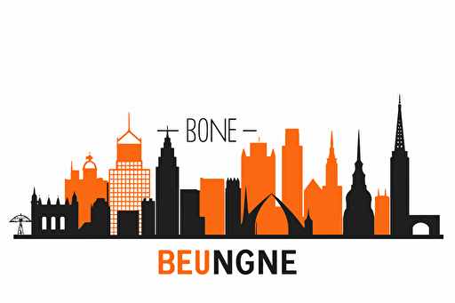 Skyline vector silhouette art of brussels, Ghent, Antwerp, Bruges, Liege, Dinant, on white background
