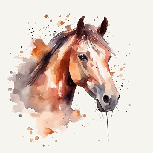 Horse Clipart, Watercolor, vector, hd