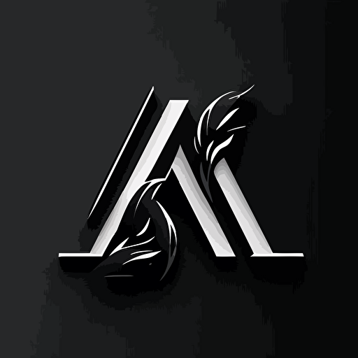 simple brand logo, letter AN, logo, vector logo, vector design, logo design, design ideas, black and white, classic cool design, monograma, company