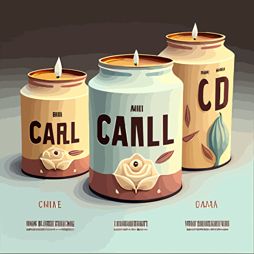 Vector logo for a comapny using Cans for containers for candles. "Can-Dle"