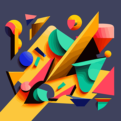 NFT Vector simple shapes, colorful, illustrator