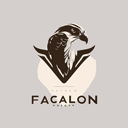 Create a logo that reflect falcon with a modern and captivating design,vector style,geometric,white backgrond
