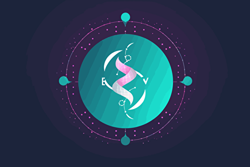 flat vector logo for my AI-driven medical technology company that incorporates a circle, gradient, and elements related to medical and artificial intelligence in a simple and minimalistic style. Instead of the dragon wrapped around the earth, use a stylized DNA helix or caduceus intertwined with a circuit or data stream to represent the fusion of medical knowledge and artificial intelligence. Use modern and tech-inspired colors like blue, green, or gray to convey innovation and energy. The logo should be clean, memorable, and easily recognizable, reflecting the essence of the AI-driven medical technology field.