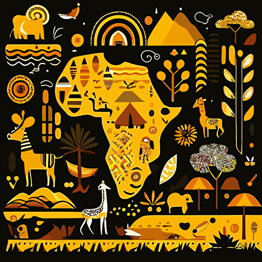 african pattern art VECTOR south africa kids