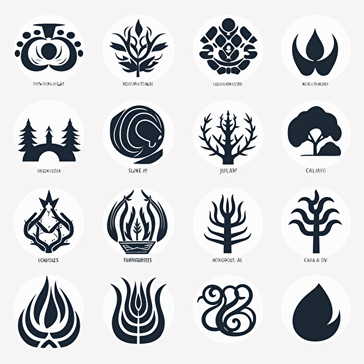 collection of reusable logo elements vector style