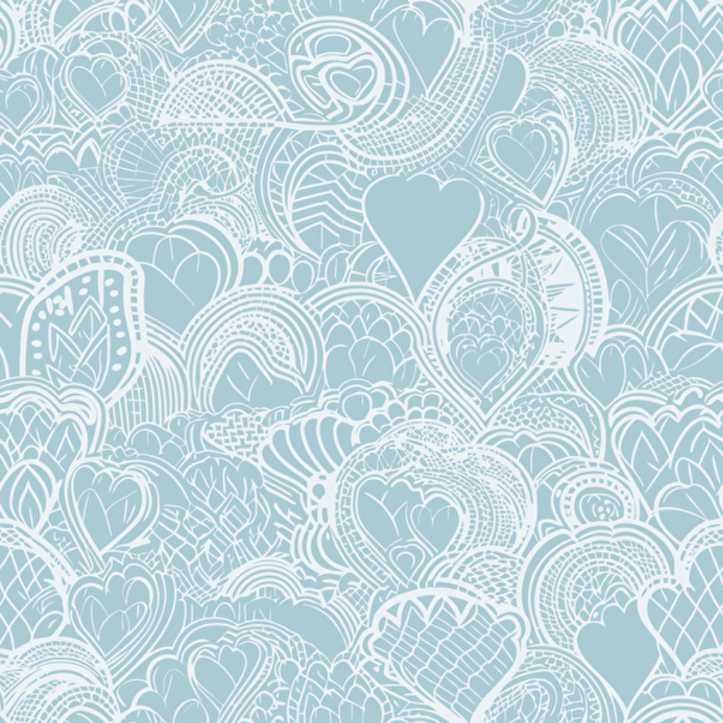 vector hearts , pastel blue color