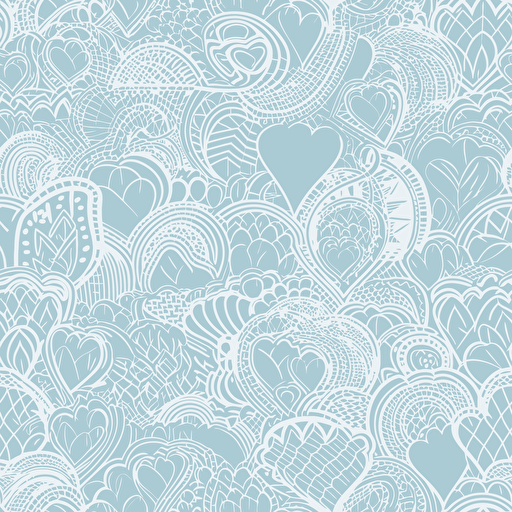 vector hearts , pastel blue color
