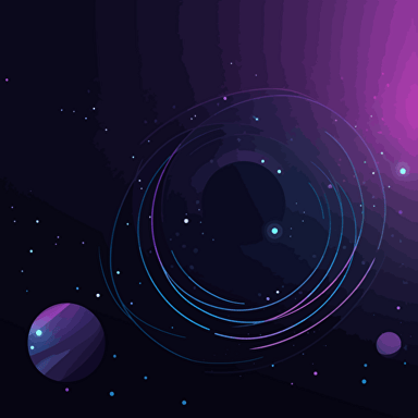 minimalistic galaxy vector style, animated