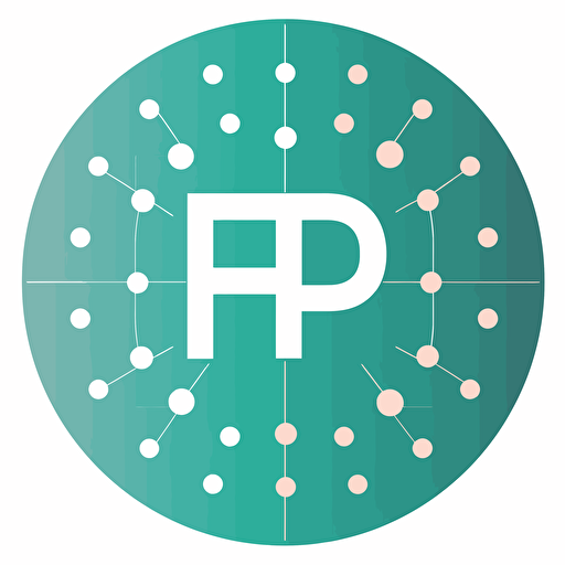 simple vector logo of a circle with letters E and P, 2 colors, vector