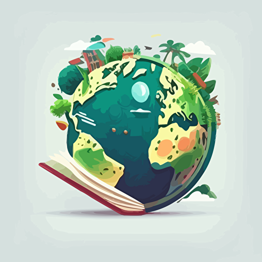 illustration vector of the earth is plate for education purpose