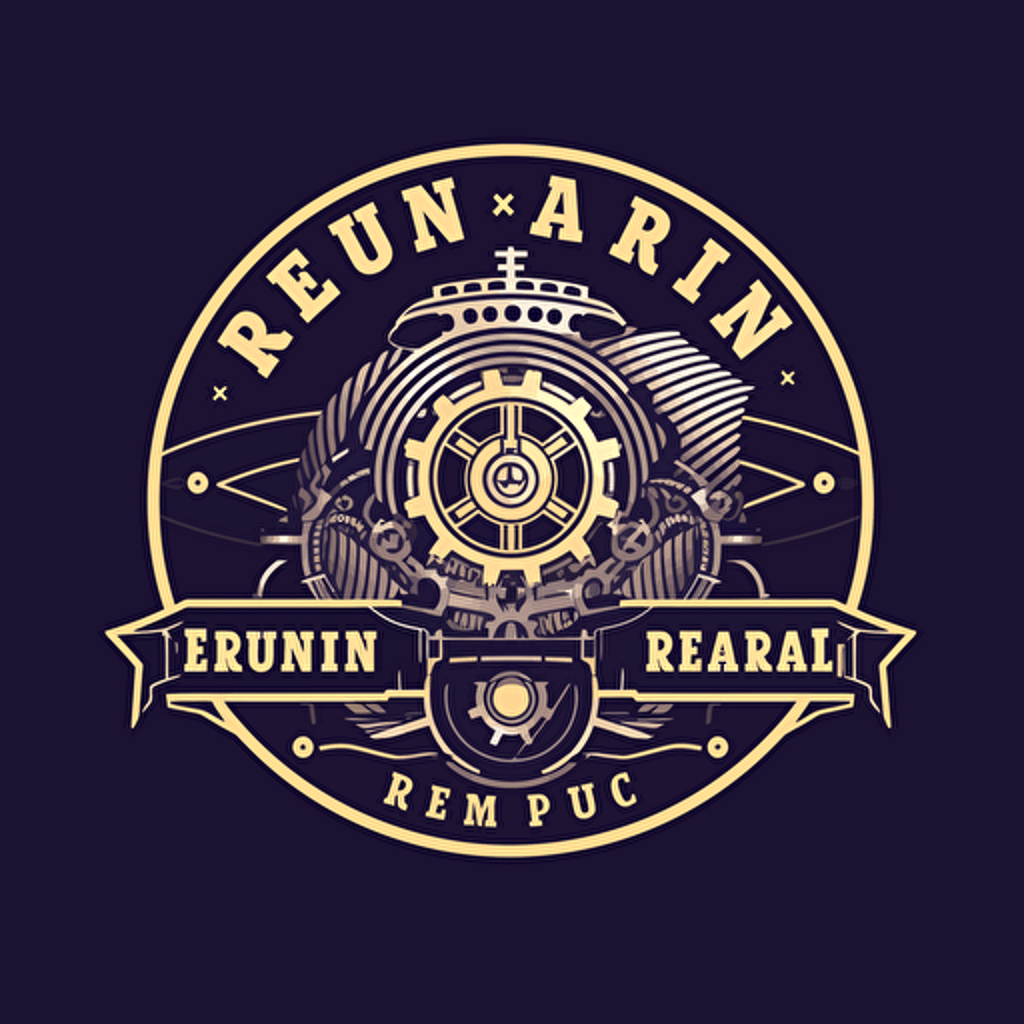 vector logo design for a engineering reunion called Reuni Akbar