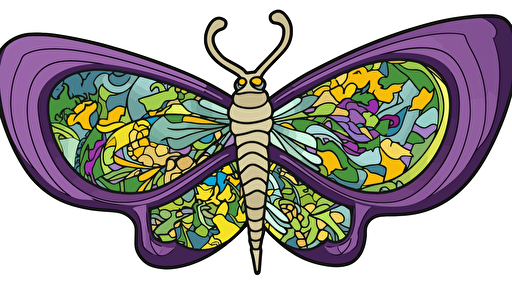 flying TV, Sticker, Cute, Tertiary Color, Pop Art, Contour, Vector, White Background, Detailed::