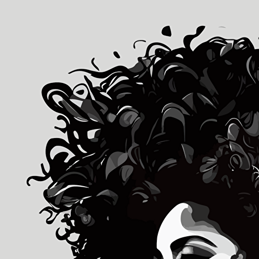 vector black women with afro