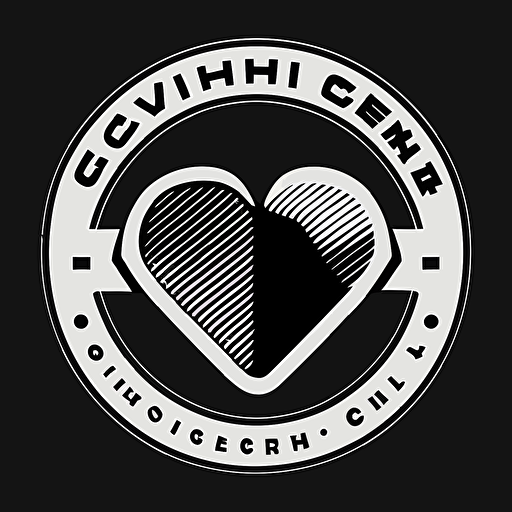 make a logo vector about fashion brand called "gymcrush", use a line heart and dumbbells together, use black white color,