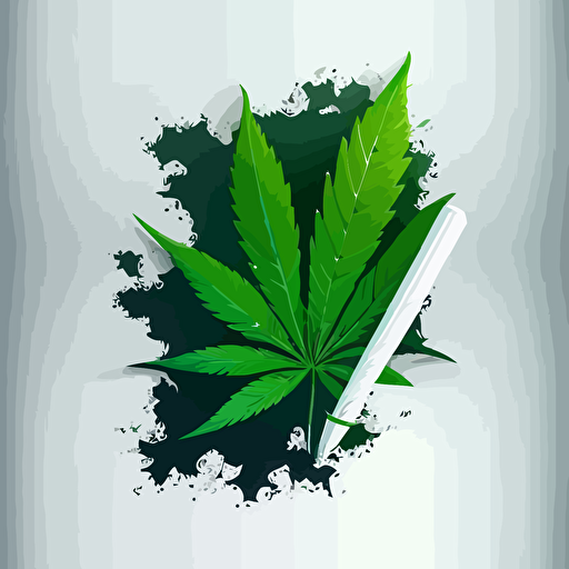 vector weed joint, transperent background, white stroke around joint