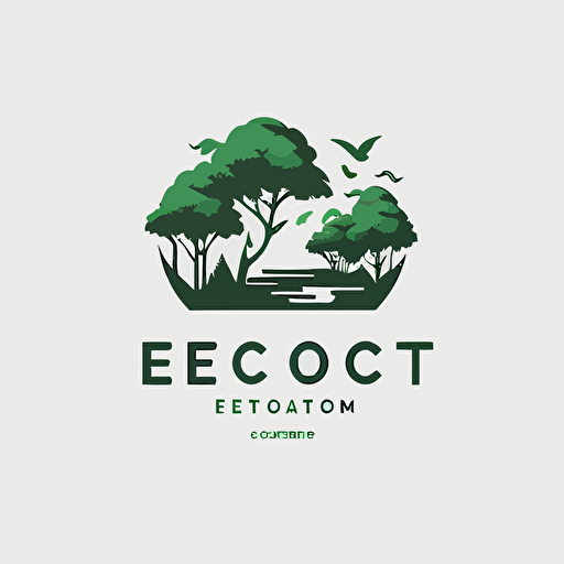 design a logo for project named Eco Vector, minimum details, simple, flat design illustration, exclude text and company name, use just illustration