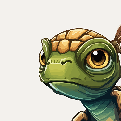 cartoon turtle vector style