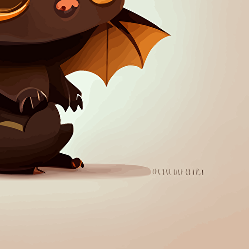 cute bat cartoon vector style
